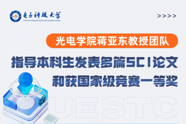 光电学院蒋亚东教授团队指导本科生发表多篇SCI论文和获国家级竞赛一等奖